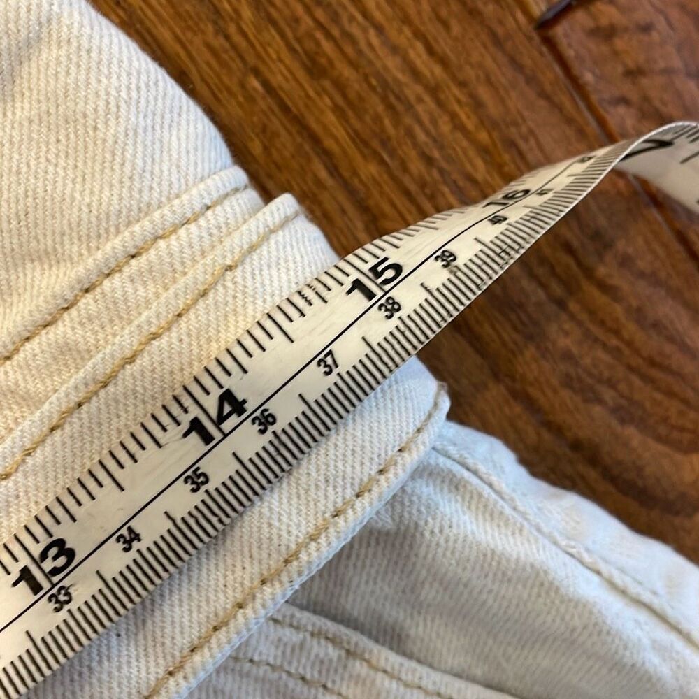 Free People ecru paperbag denim waist skirt size 10 - Picture 5 of 10